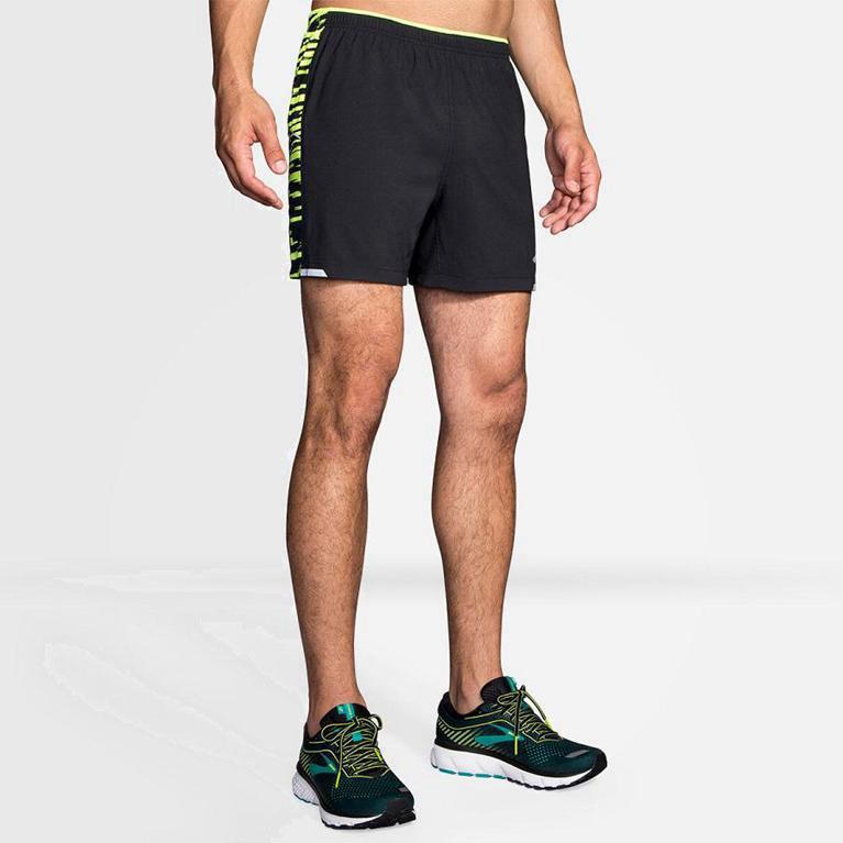 Brooks Nightlife 5 Australia - Men's Running Shorts - Grey (726481-BRP)